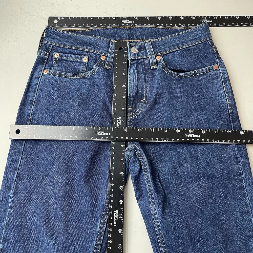 Levis 514 Jeans Mens 28x30 Blue Straight Medium Wash Stretch Denim Grunge NEW